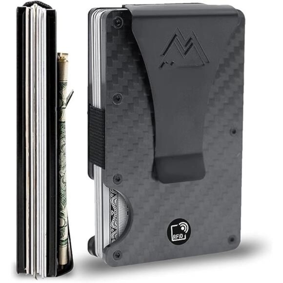 Mountain Voyage Co Leather Wallet - RFID-Blocking Card Holder with Money Clip - Picture 8 of 14